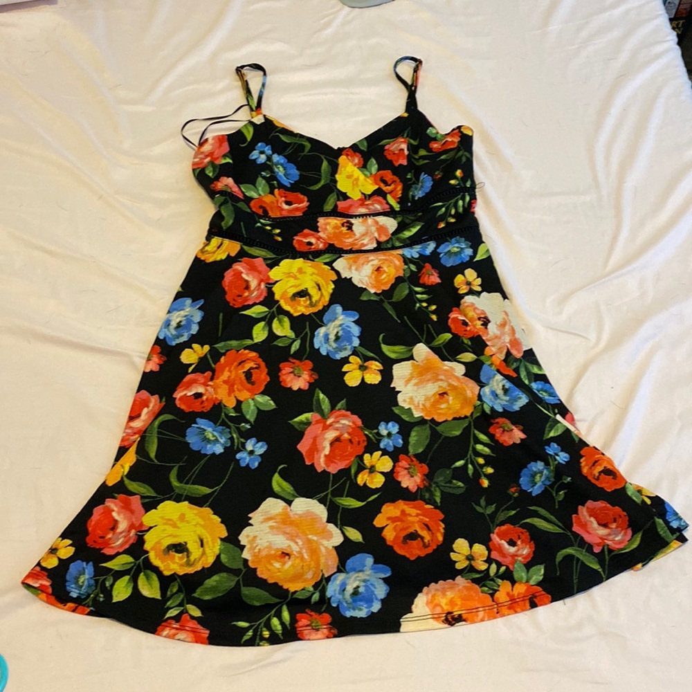 Black and floral dress